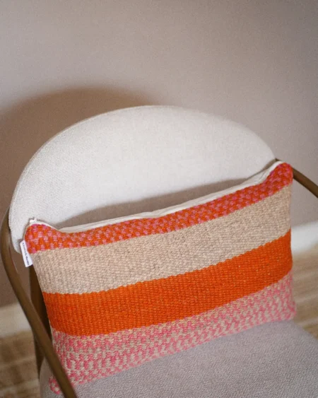 Handwoven Peruvian textile pillow - costa