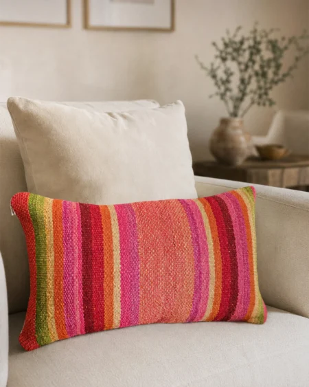 Solana – Handwoven Wool Lumbar Pillow